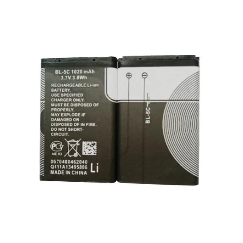 BL-5C بطارية 3.7 فولت 1020 مللي أمبير BL5C BL 5C بطاريات قابلة للشحن لنوكيا 2112 2118 2255 2270 2280 2300 2600 2610 3125 3230