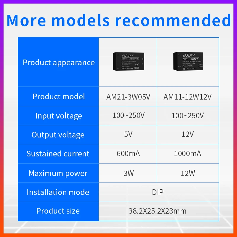 AM11-5W AC-DC Power Supply Module Switching power supply 5W AC110V 220V 230V To DC 5V1A Mini Buck Converter