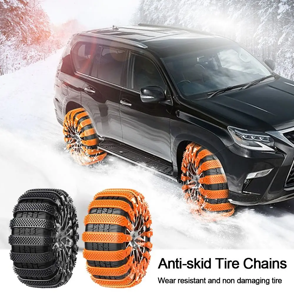 

Anti-Skid Car Snow Chains Adjustable Emergency Accessories Car Wheels Chains Rubber Winter Outdoor Car Tire Chains