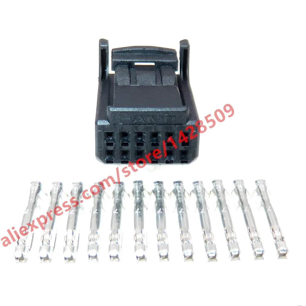 1 Set 12 Pin 1318774-2 Automobile Plastic Housing Plug Auto Accessories 0.7 Series Wiring Terminal Unsealed Connector