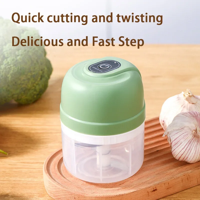 Electric Vegetable Chopper Multi-Functional Meat Grinder Garlic Crusher Food Chopper 100/250ml Mini USB Wireless Masher Machine