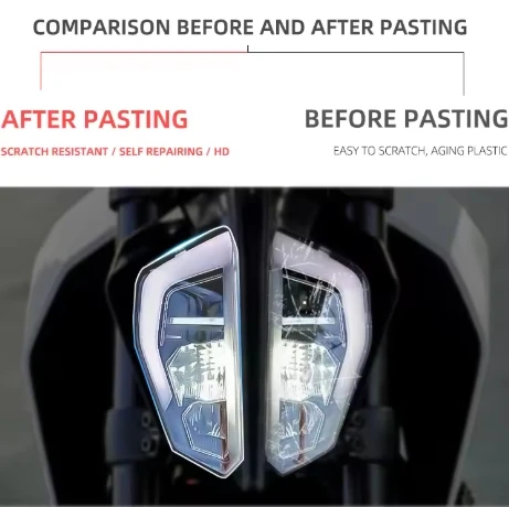 

For KTM DUKE 390 Motorcycle Smoke Fog Light Headlight HD film Anti-scratch protection TPU Sticker Accessories