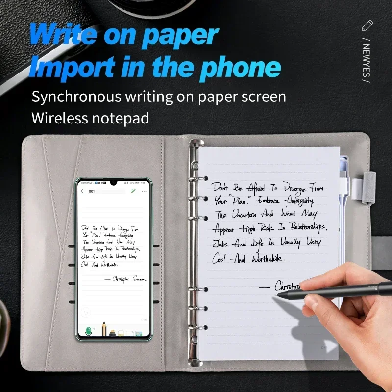 Smart Sync Diary Planner Promotion Souvenir Gift 16gb Digital Password Lock Wireless Charing 10,000mah Powerbank Notebook