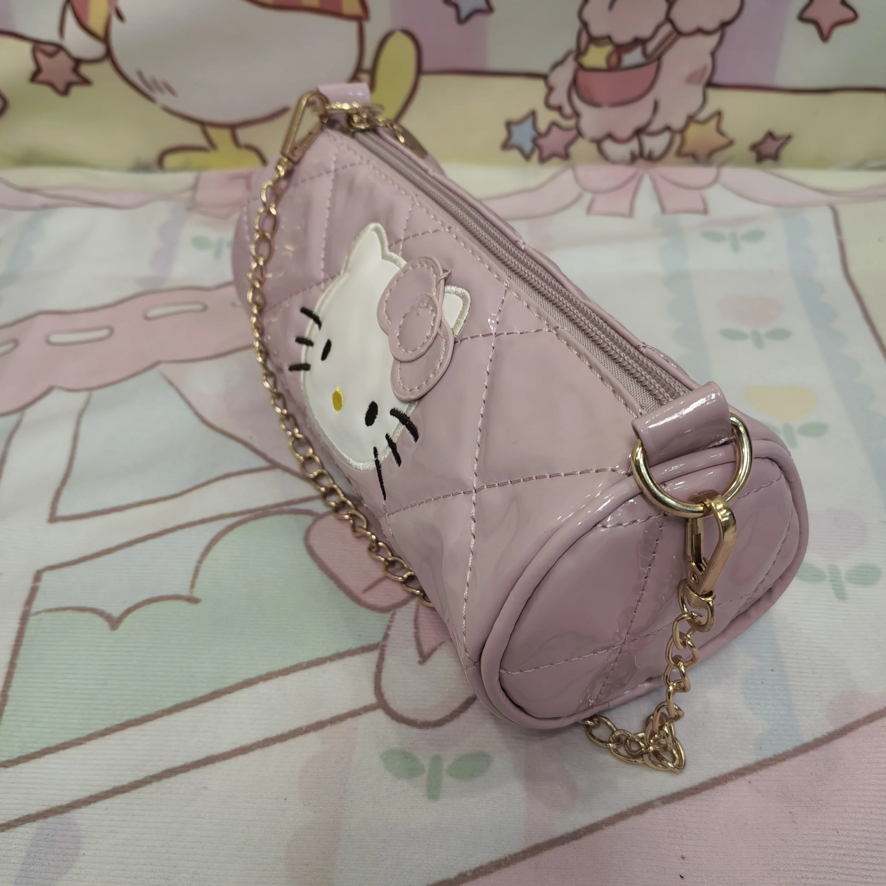 Pink new ribbon bow Hello Kitty middle-aged one-shoulder gentle and sweet handbag cute shoulder bag