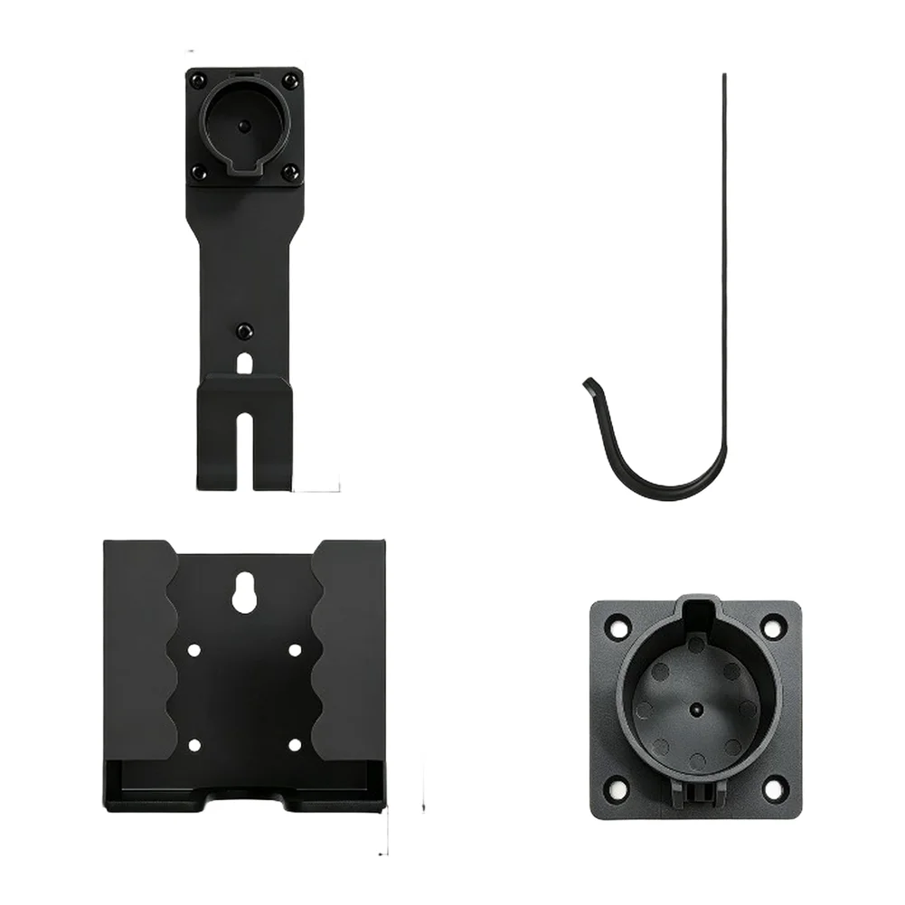 for ev Charging Station Wall Mount Holder Compatible with J1772 Connectors Steel Rack with Secure Cable Hook Design