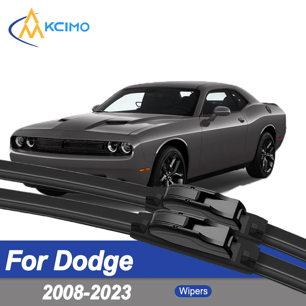 

Premium Rubber Durable Silent Windshield Wiper Blades 2pcs for Dodge Challenger 2008-2023