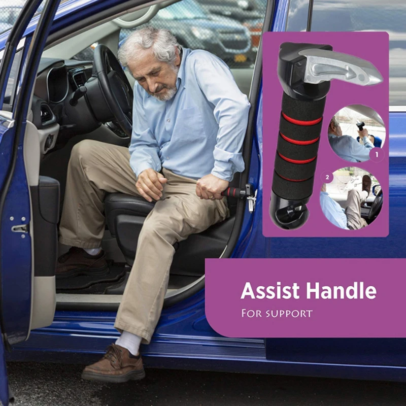 

Portable Car Door Assist Handles For Elderly People Multifunctional Seat Belt Cutter Elderly Specific Window Breaker
