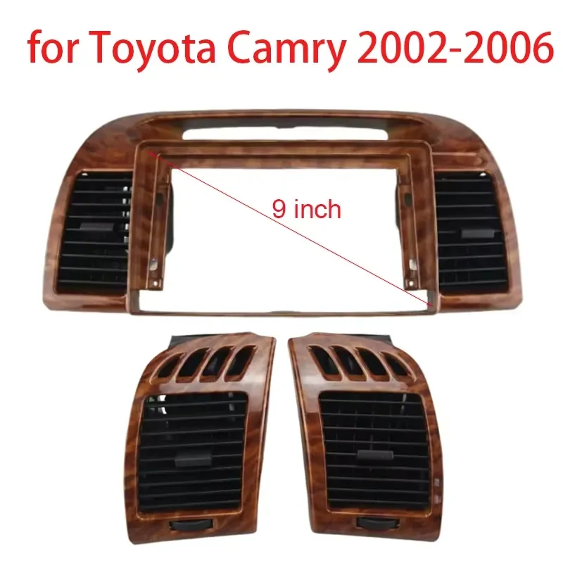 9 Inch Car Radio Frame Kit for Camry 2002-2006 Auto Stereo Install Dash Panel Fascia Air Outlet Vent