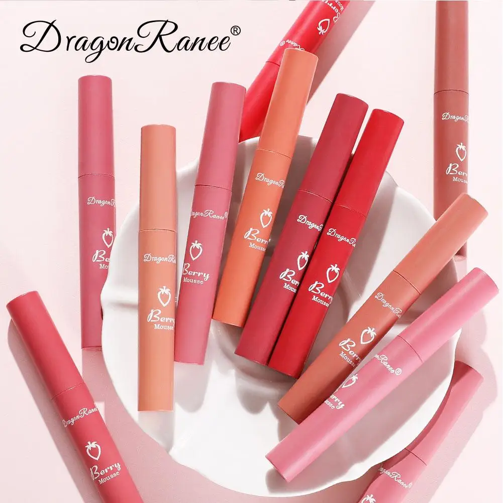 Lápiz labial mate con brillo de labios, 12 colores, taza antiadherente, lápiz labial de terciopelo, resistente al agua, maquillaje de labios cosméticos