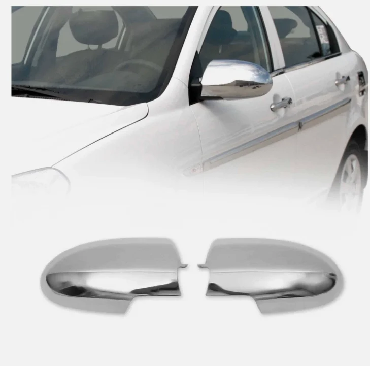 زوج غطاء مرآة كروم بلاستيك ABS لسيارة Hyundai Accent / Verna 2006 -2010