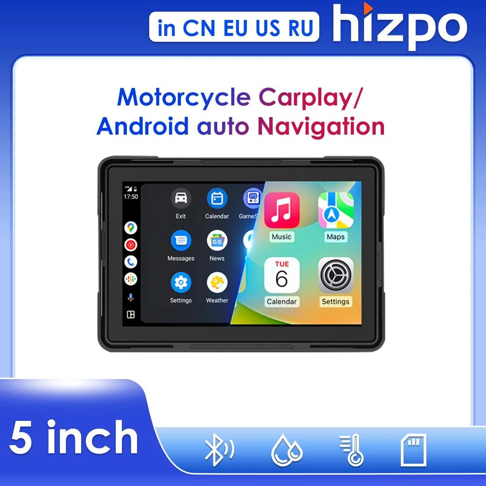 Car Multimedia Wireless Carplay Wireless Android Auto Real Time Map Navigation Display Screen IPX8 Waterproof Dual BT Channels