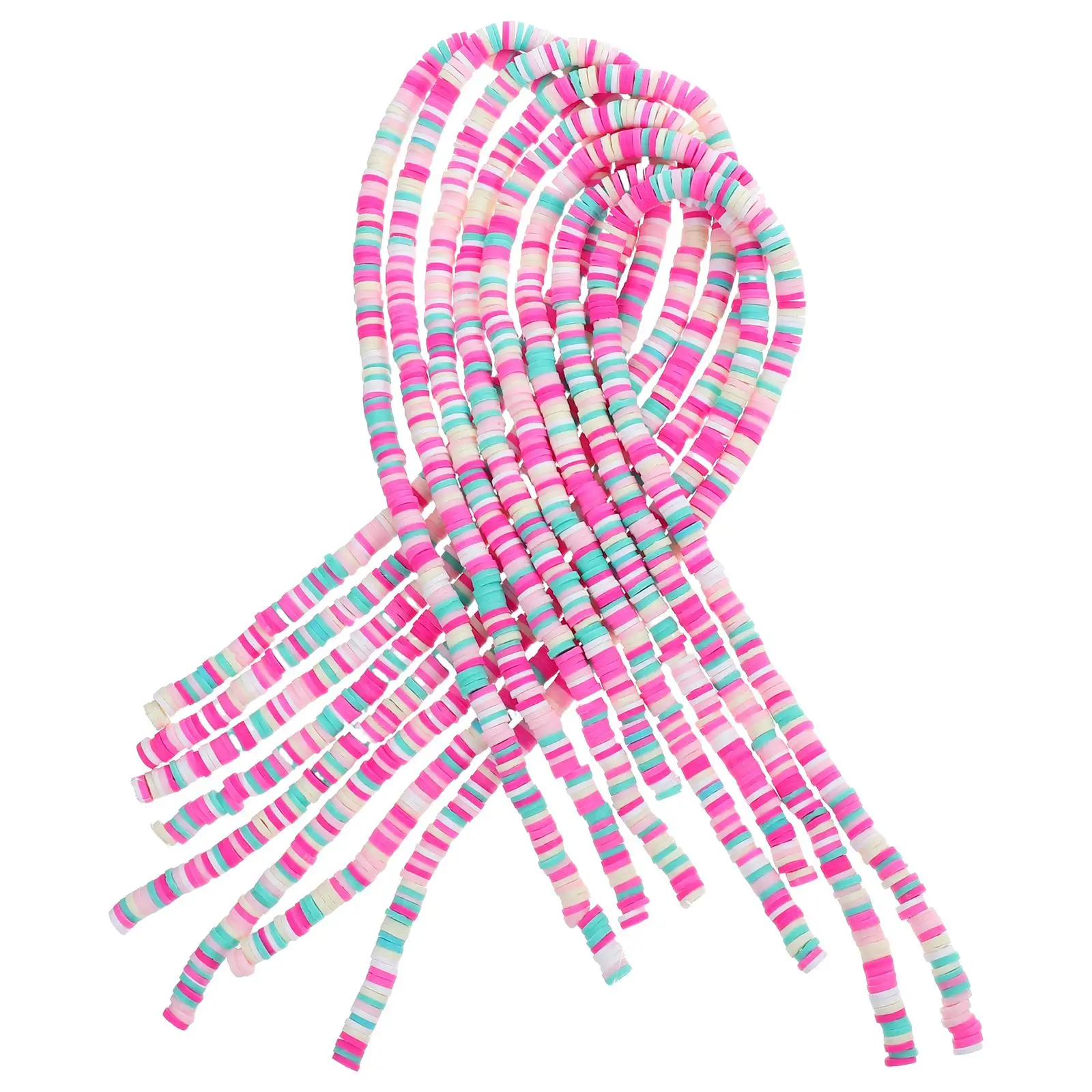 

2800 Pcs Clay Polymer Clay Column Beads Beads Polymer Spacer DIY Kits Bohemian Style Necklace Bracelet Craft Supplies Round