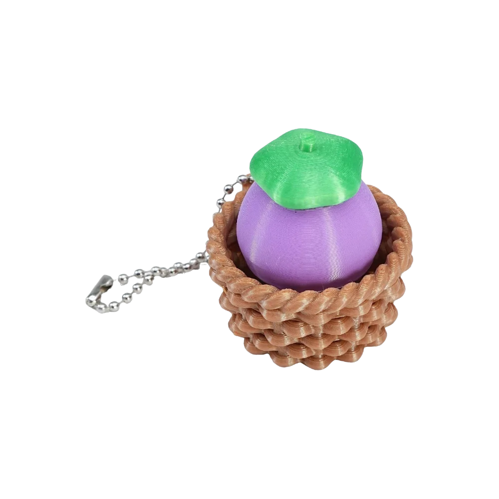 3D Printed Roller Stress-relief Button Portable with Beaded Chain Clickable Basket Pumpkin Button Fruits Creative