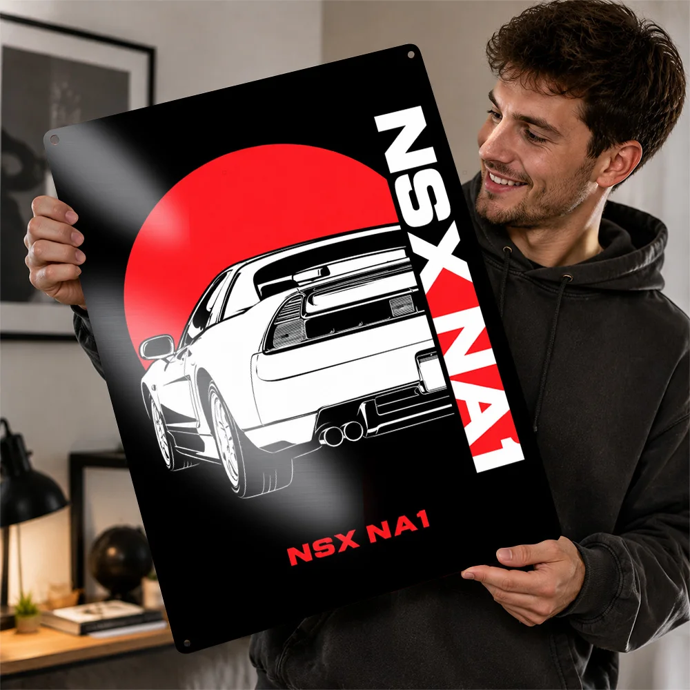 Japan NSX NA1 Vector Sports Car Textured Poster Customized Metal Tin Sign Modern Visual Tribute Wall Art Made For Color Lovers