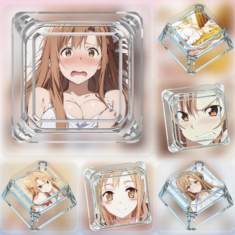 

Sword Art Online Keycaps Yuuki Asuna Anime Custom Artisan Transparent Personalized Original Point Mechanical Keyboard Keycap