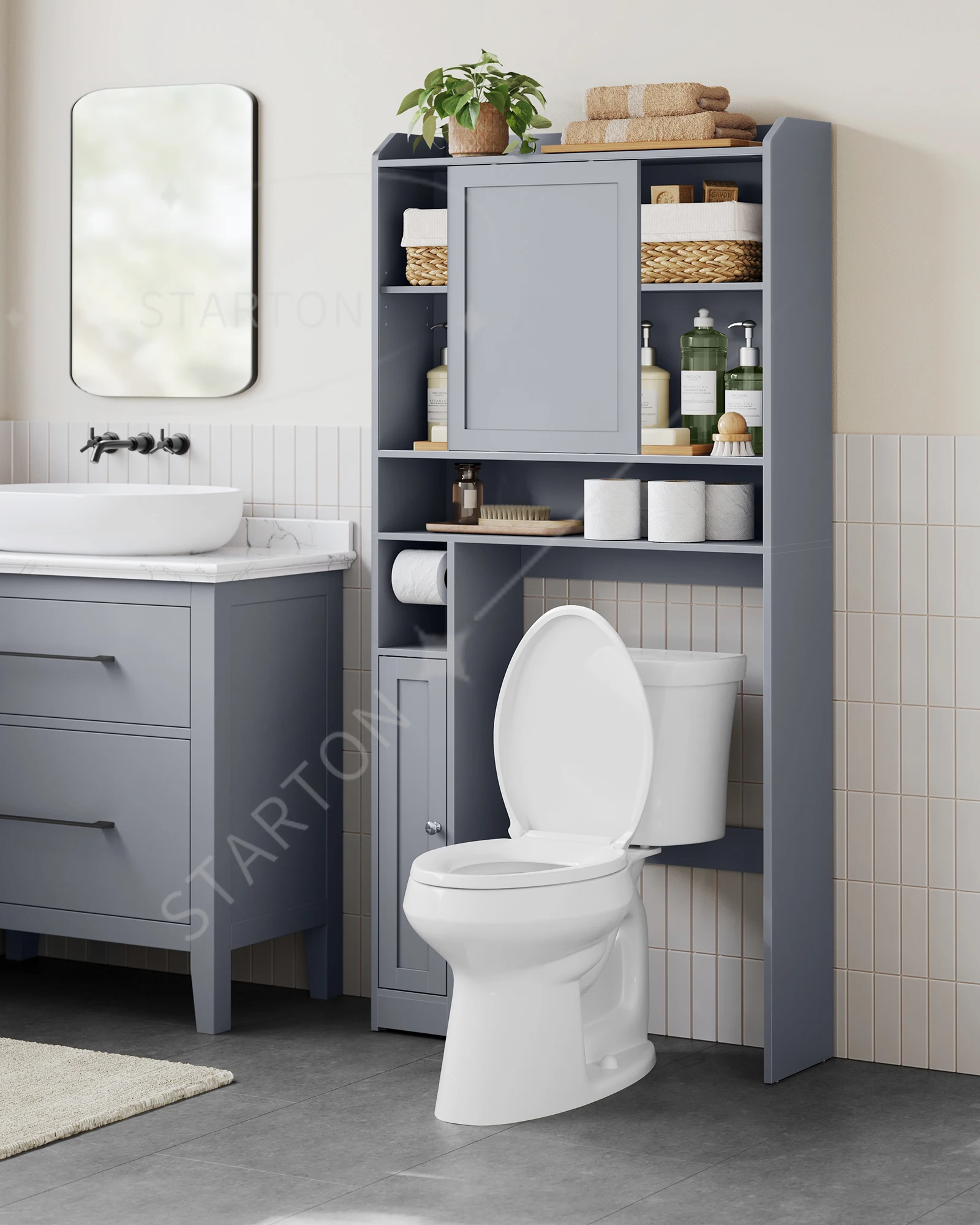 

Полка для унитаза Полка для хранения в ванной комнате 3-уровневая полка над унитазом Деревянные полки-органайзеры для ванной комнаты