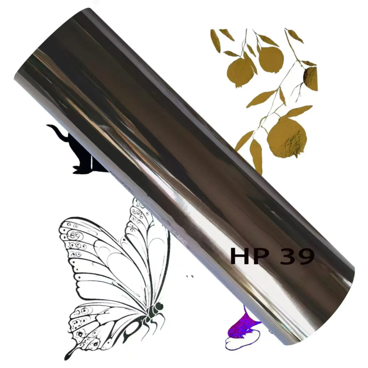 32 m x 120 m, Zinnfarbe, DIY-Heißprägefolie, reaktive Toner-Transferfolie für Bastelkarten mit Laserdrucker und Laminiergerät