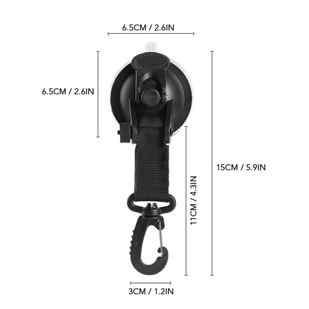 4 Stück starke Auto-Saugnapf-Anker, Outdoor-Zelte-Befestigungshaken, robuste Spannvorrichtung für Camping, Markisen, Planen, Karabiner-Zubehör – Detail 12