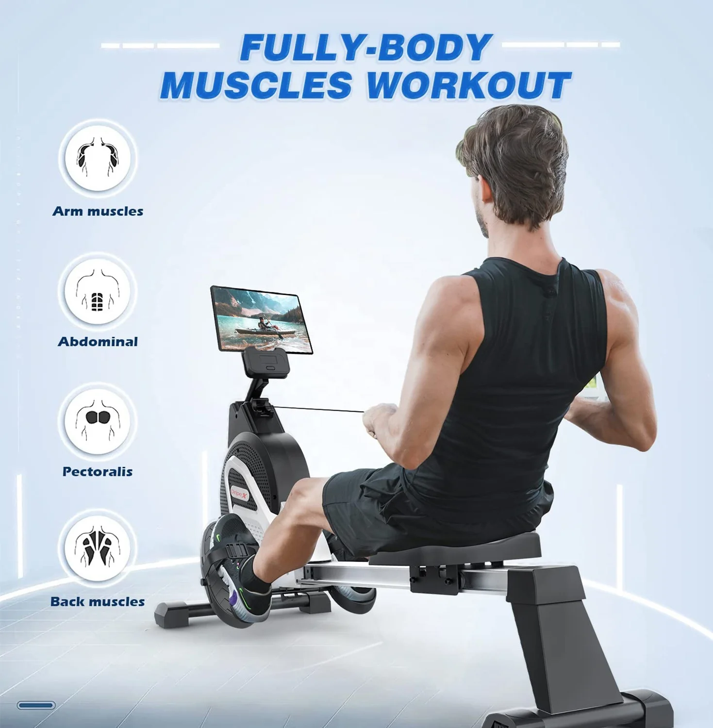 Commercial Home Use Fitness Equipment Popular Cardio Exercise Machine Rowing Machine Magnetic Rower