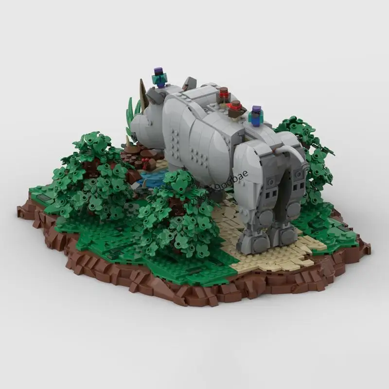 

Новинка, 1144 шт., хит продаж, серия животных, Moc-дисплей для модели Majestic Rhino, креативные идеи «сделай сам», детская игрушка, подарок на день рождения, головоломка на заказ