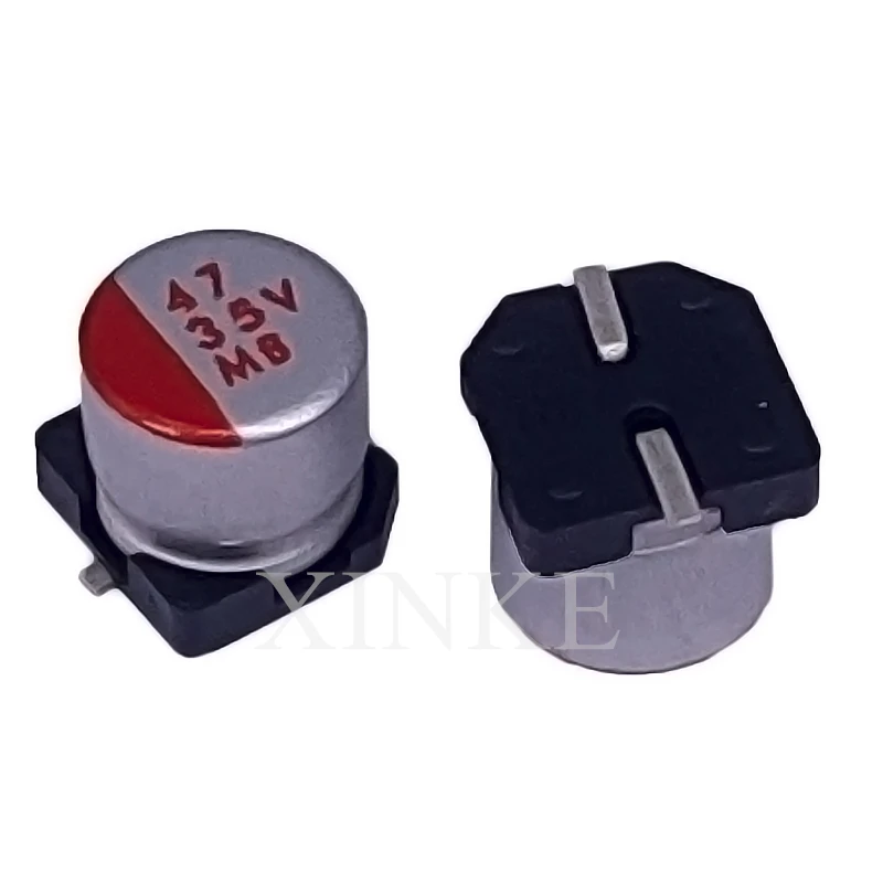 10/pcs Új SMD tömör capacitors 35V47UF Űrtartalom 6.3x5.8mm Toldás solid-state capacitors Magas légnyomású levegő Hőfok Szabadkozás