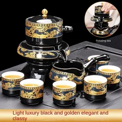 Lazy Person Tea Set Living Room Small Semi-automatic Stone Grinding Divine Tool Kung Fu Cup Office Brewing Pot