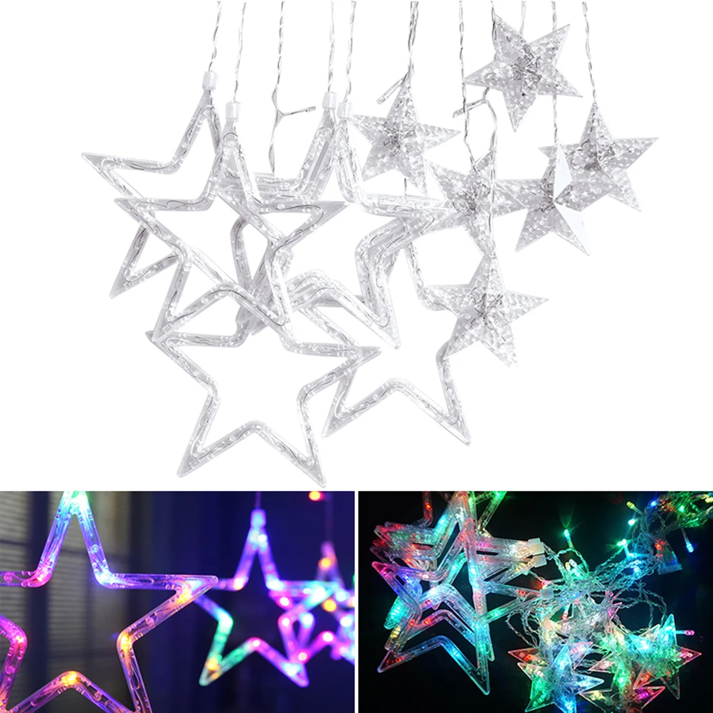 

stars string lights star lights LED star curtain light curtain lights Christmas curtain lights