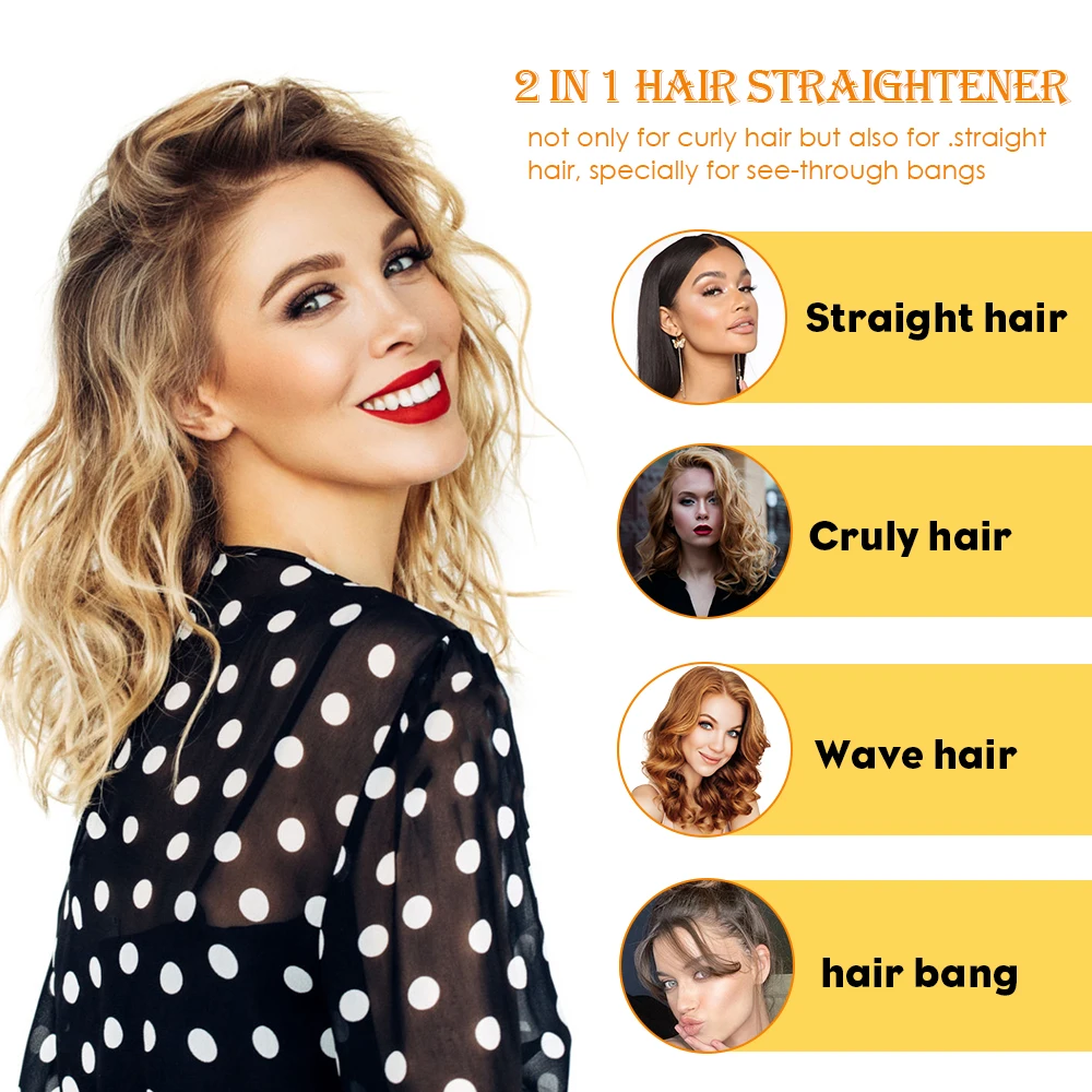 Mini Hair Straightener For Girls Hair Iron Straightening Irons Hair Curler Portable Ceramic Flat Iron Hair Straightener For Hair
