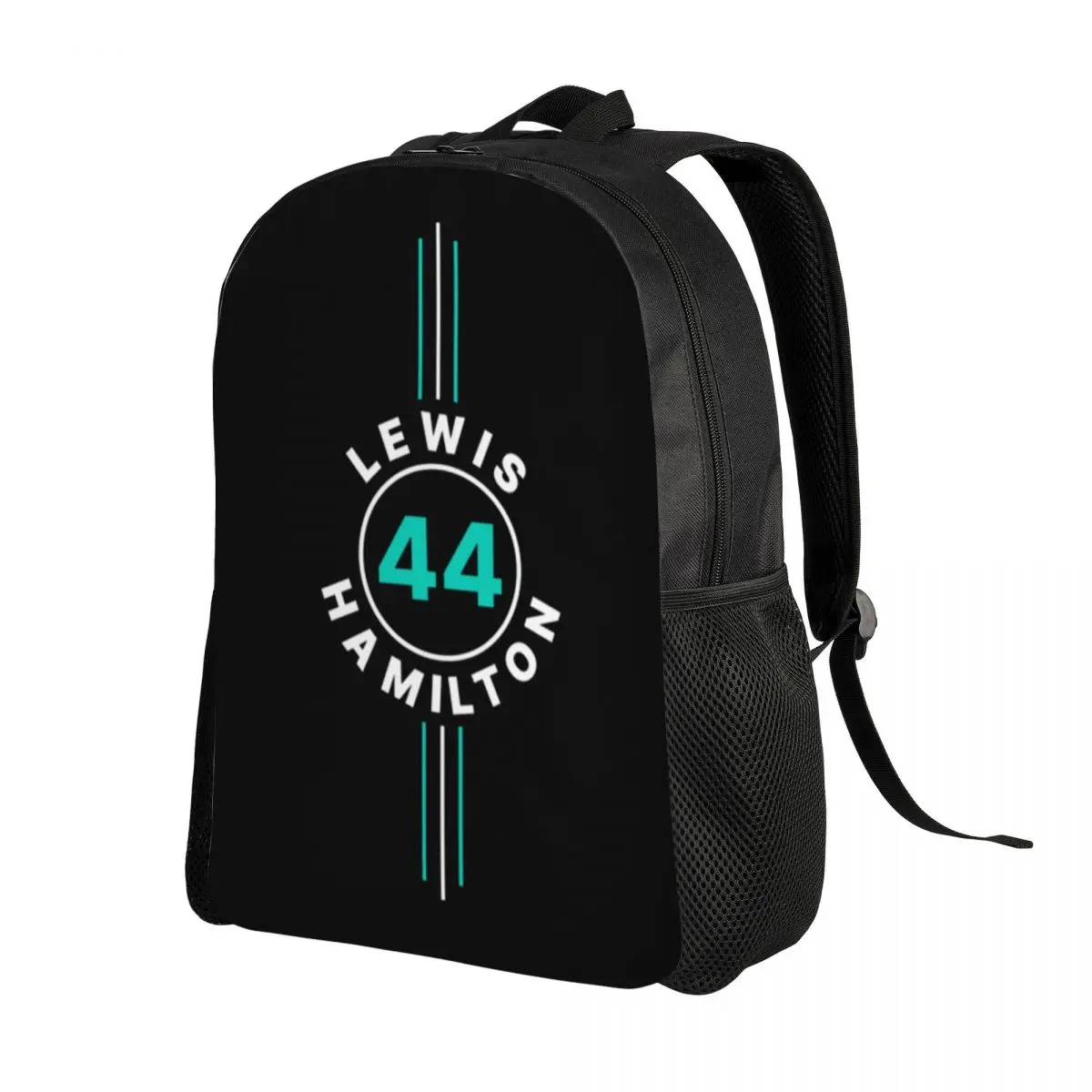 Custom Lewis Motorsport Backpacks for Girls Boys 44 Car Racing College School Travel Bags Women Men Bookbag Fits 15 Inch Laptop