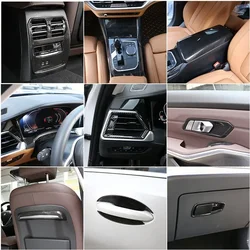 For BMW 3 Series G20 2020-2024 ABS Carbon Fiber Car Dashboard Console Gear Shift Panel Cover Trim Stickers Car Accessories