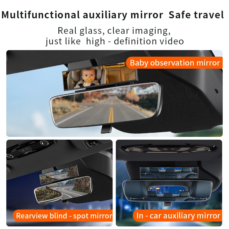 Wide View Infant Monitoring Baby Car Mirror, Universal Rear View Safety Mirror for Vehicle Back Seat 1PCS