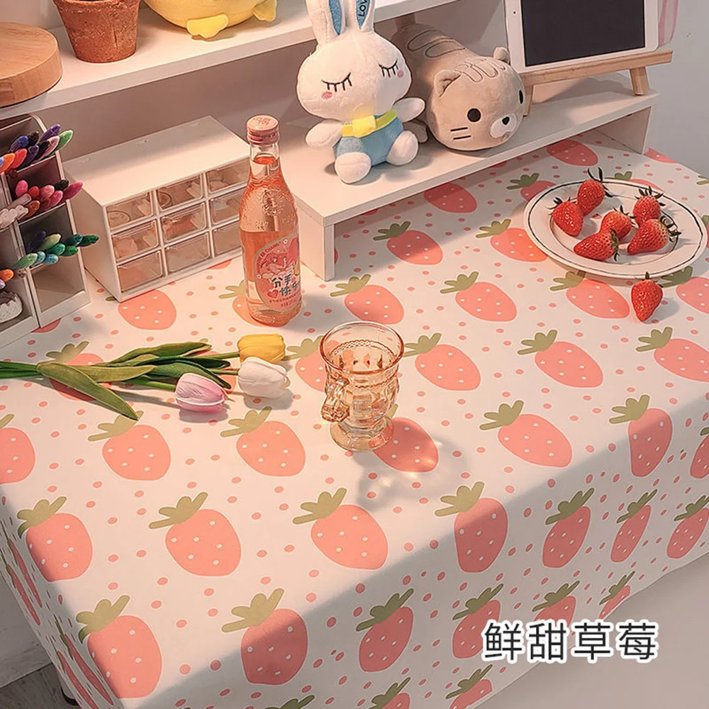 

Ins Cute Korean Plaid Tablecloth Girl Heart Checkered Desk Table Cloth Mat Background Cloth Nordic Modern Table Living Room