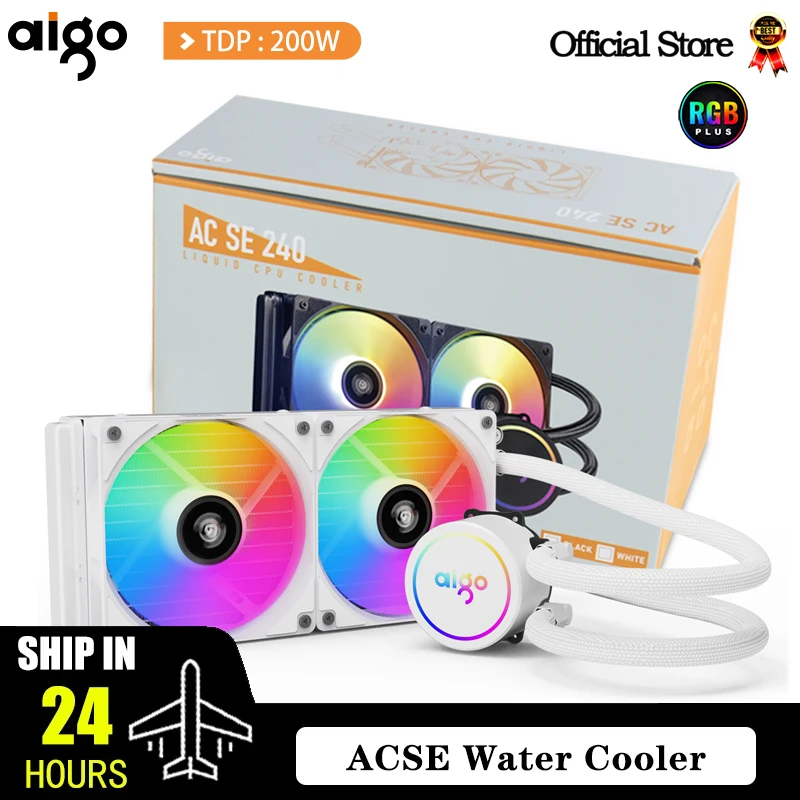 Go ACSE-enfriador de CPU de refrigeración por agua, ventilador RGB de 120 y 240mm, disipador de calor líquido, radiador integrado LGA 2066/2011/1151/1155/AM3 +/AMD AM4