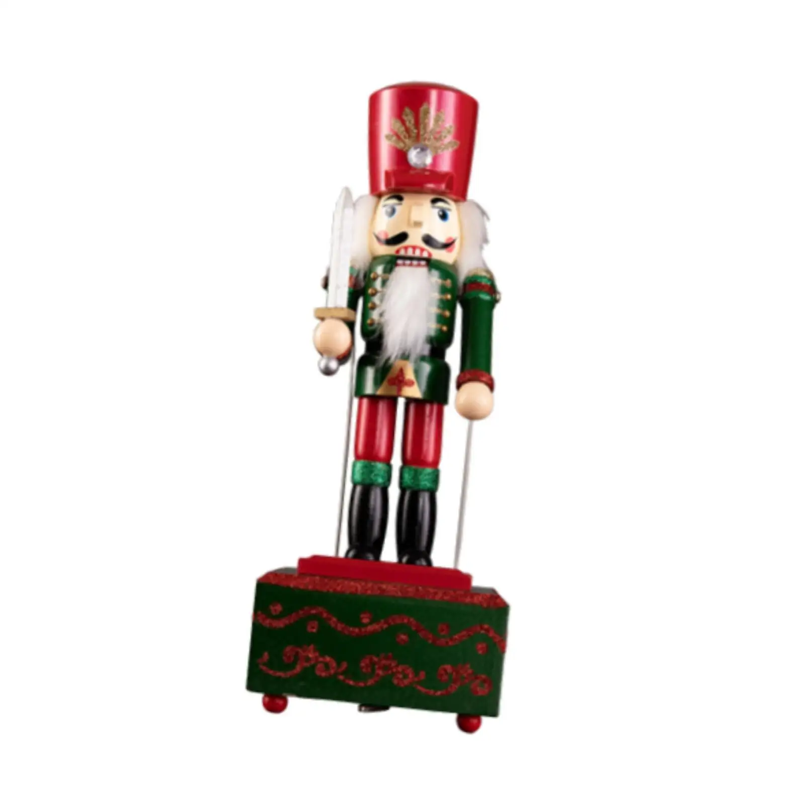 Christmas Nutcracker Decor Nutcracker Puppets Home Musical Box Wooden Music Box for Wedding Party Women Men Valentines Day