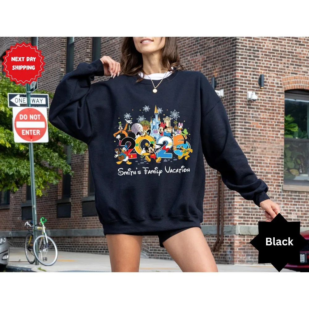Il pullover stampato a tema Disney Topolino del 2025 è una felpa da coppia ampia e calda per ragazze alla moda in autunno