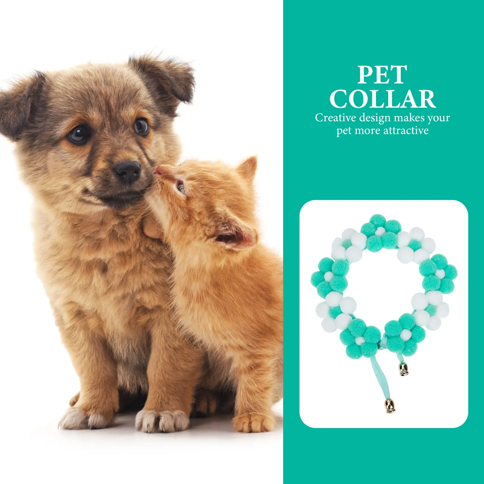 

Creative Delicate Pet Collar For Dogs Cats Adjustable Puppy Neck Decoration Hand-Knitted Flower Design Comfortable Daily Wear