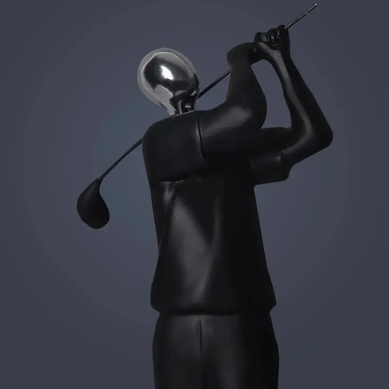 Nordic Modern Athlete Figure Golfer Footballer Cyclist Shooter Sculpture Statue Bookshelf Wine Cabinet Living Room Home