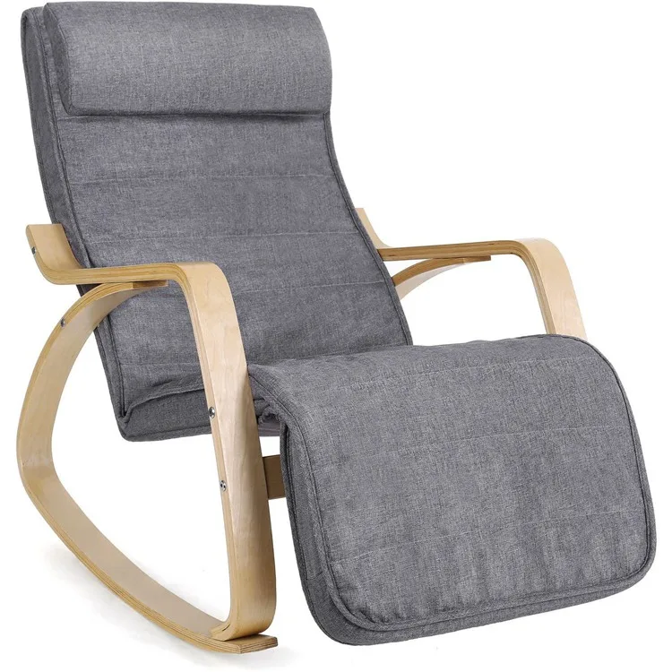 for LYY11G Linen  Grey Armchair Relax Rocking Swinging Chair, Silla mecedora, Cadeira de balanco SONGMICS