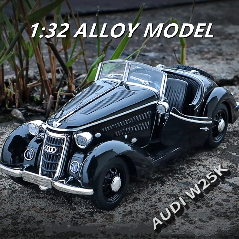 1:32 AUDI WANDERER W25K Convertible Alloy Classic Car Model Diecast Metal Toy Vehicles Car Model Simulation Collection Kids Gift