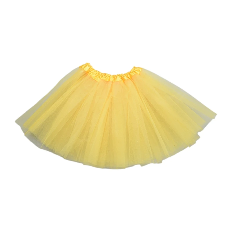 652F Womens Adult 80s Vintage Tulle Skirt Layered Short Tutu Vintage Petticoat Solid Color Layered Mesh Ballet Bubble Mini Dress