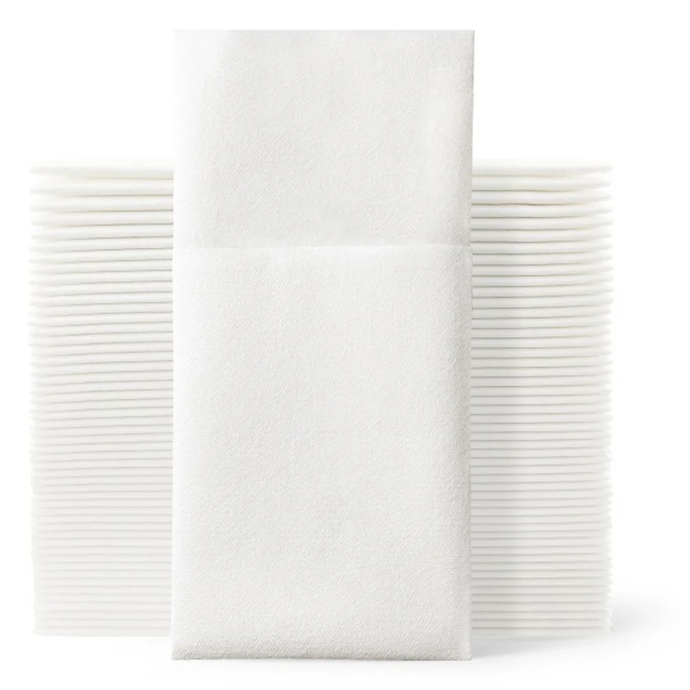 50 Pcs Knife and Fork Bag Napkin Dining Table Napkins Bridal Shower Virgin Wood Pulp Hand Paper Towels Dinner Bride Party