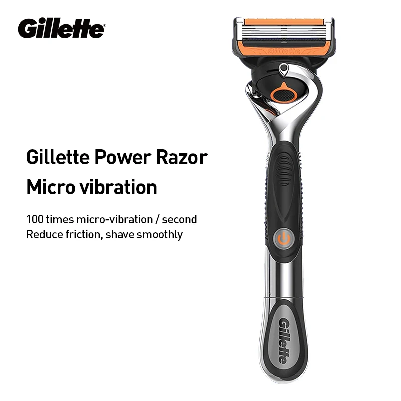 Gillette Men's Razor with Power Battery Sharp & Smooth 5 Power 1-Holder 6-Blade Japanese Version