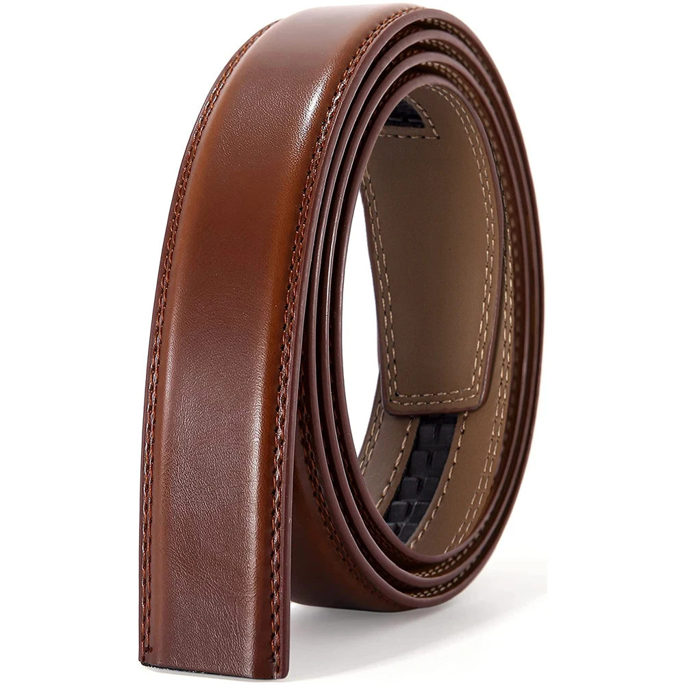 Männer Gürtel Aus Echtem Leder Gürtel Ohne Schnalle Rindsleder Casual Gürtel Business Männlich Mode Designer Marke Gürtel Frauen – Detail 2