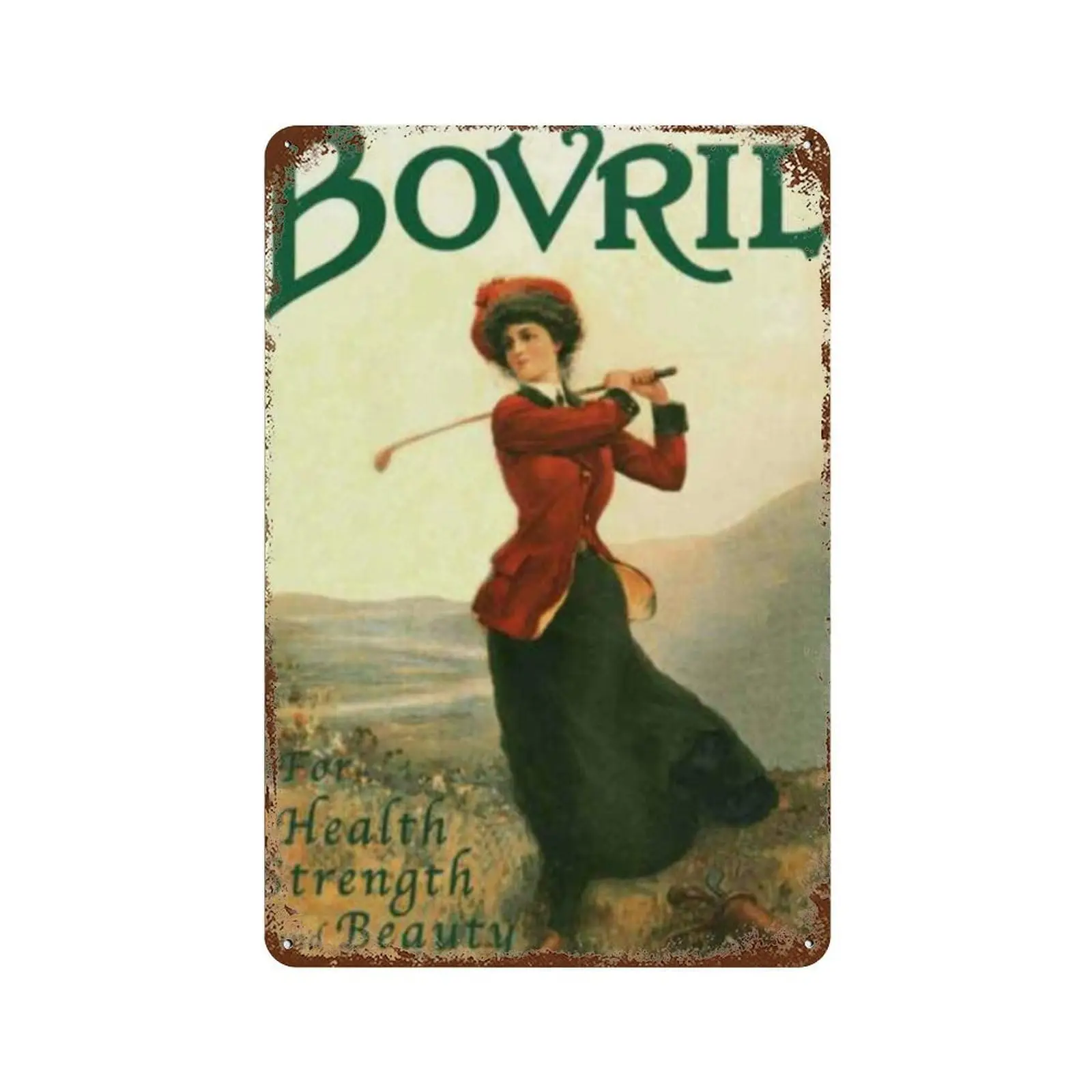 Metal Wall Art Decor Bovril For Health Strength And Beauty Golf Wall Art Decor Public Vintage Retro Tin Metal Sign Plaque