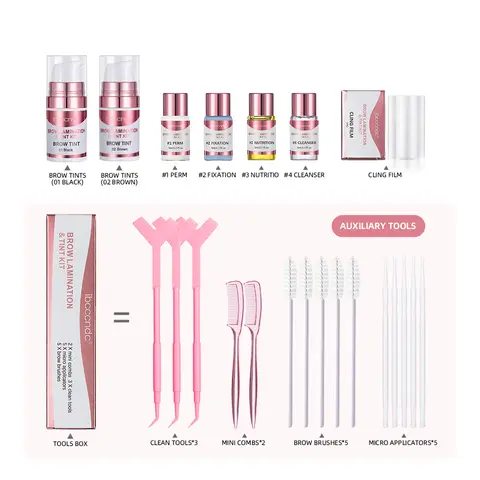 New DIY Brow Perming Set Eyebrow Professional Fast Perming Brow Lamination Tint Kit Eyebrows Enhancer Makeup Tool Home Use