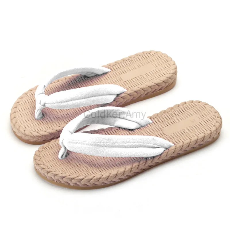 Sandálias de fundo trançado japonês sola macia, genshin impacto scaramoo cosplay sapatos sandálias verão flip flops para mulher