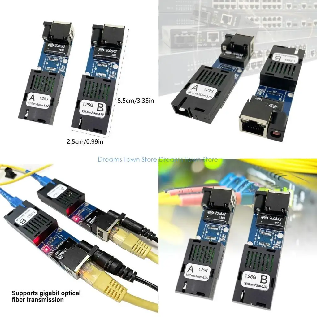 HX6A Gigabit 10/100/1000M A B Single Fiber Ethernet Fiber Optics Switches Media Converters Optical Fiber Transceiver