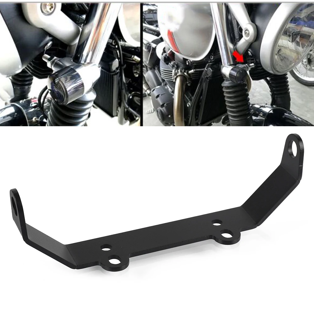 For Bonneville- Street-Twin/Cup/T100/T120 SE Scrambler Motorcycle Front Indicator Turn Signal Bracket Front Relocation Bracket