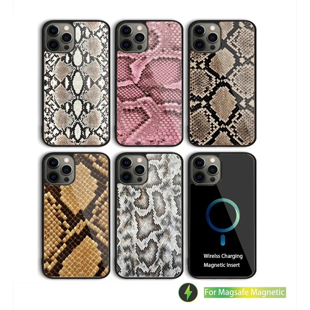 

Snake skin pattern Phone Case For iPhone 16,15,14,13,12,11,Plus,Pro,Max Mini Magsafe Magnetic Wireless Charging