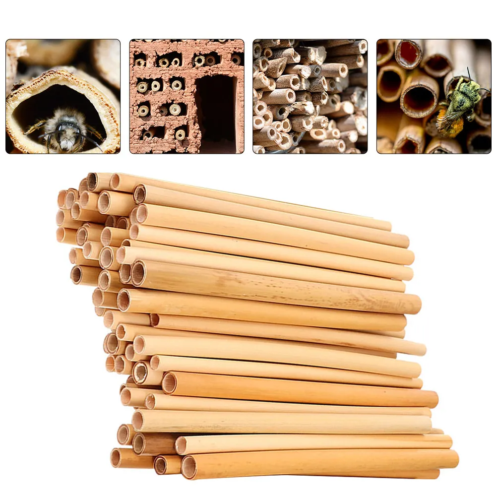 

50 Pcs Mason Bee Tube Liner Natural Tubes Replacement Beehive Supply Replacements